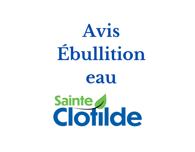 Avis ébullition de l'eau - Boisé des Pins