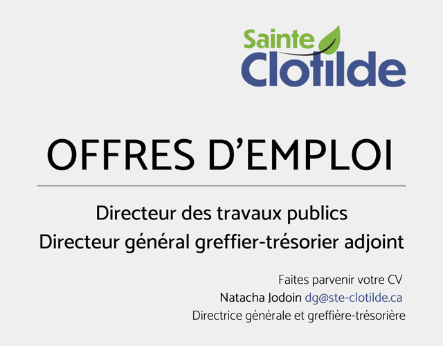 OFFRES D'EMPLOI