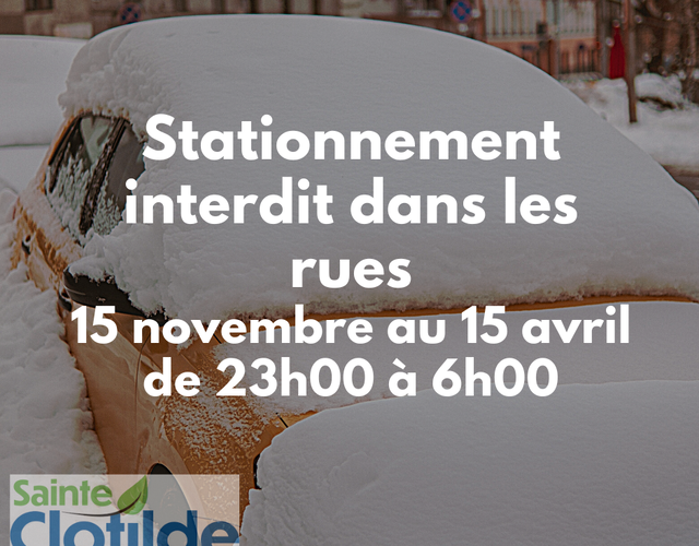 PAS DE STATIONNEMENT DU 15 NOVEMBRE AU 15 AVRIL