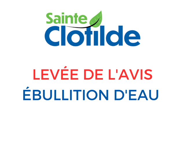 Levée avis d'ébullition