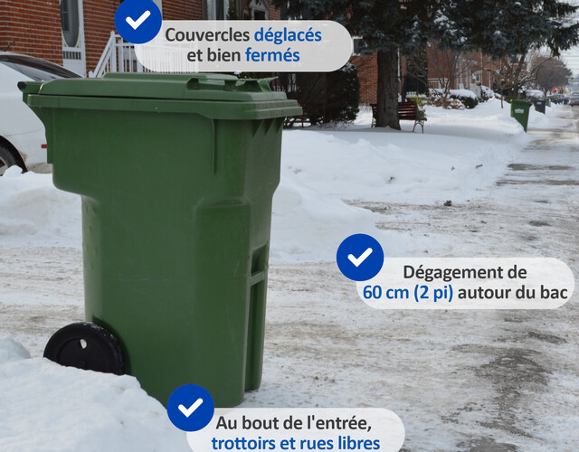 BIEN PLACER SON BAC POUR LA COLLECTE